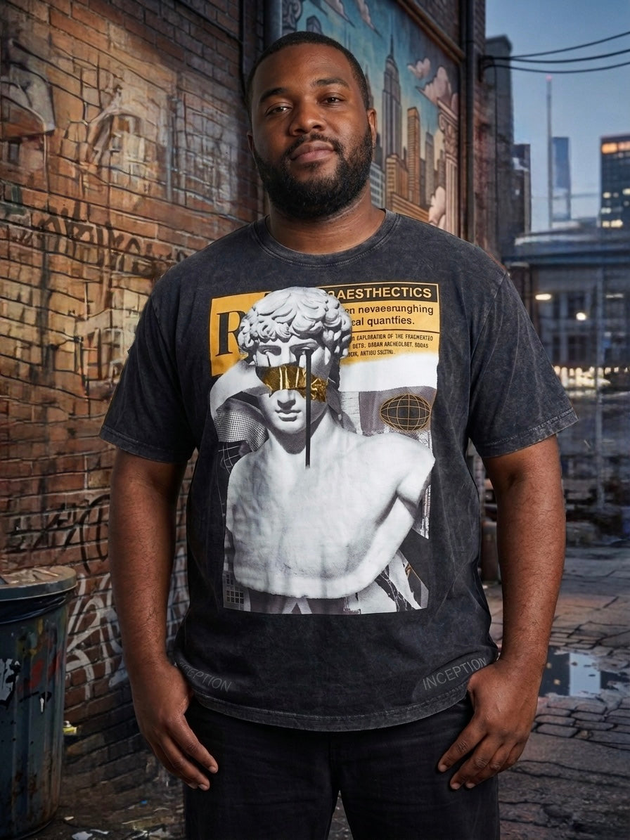 aporwave Classical Bust Wash Tee - 'Restricted' Edition