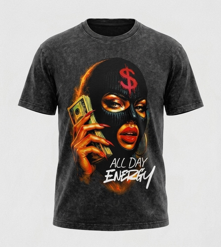 "Masked Ambition" Graphic Tee - Vintage Black