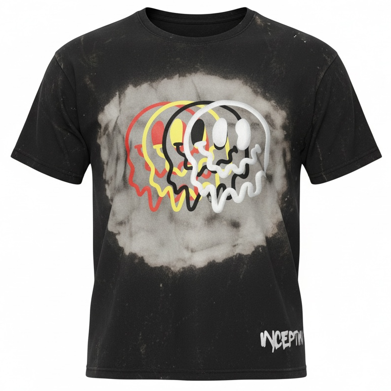 Melting Mind Acid Wash Graphic Tee