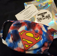 Custom Tye Dye Superman Face Mask