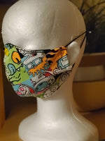 90's cartoon 2 Face Mask