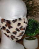 Cheetah Faux Fur Face Mask